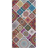 DON LETRA Alfombra Vinílica Baldosas Mandala- 80 x 40 cm- Alfombra de Vinilo para Cocina- Baño- Salón y Dormitorio…